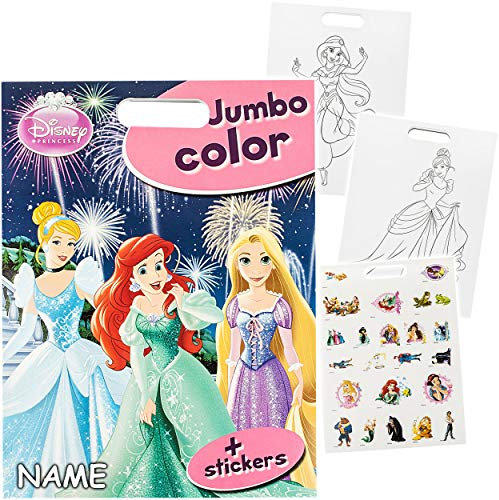 alles-meine.de GmbH großer XXL Malblock/Malbuch - A3 - Poster Bilder - inkl. Name - Princess - Prinzessin - Princess - Prinzessin - mit vielen Sticker & Aufkleber - 15 Seiten -..