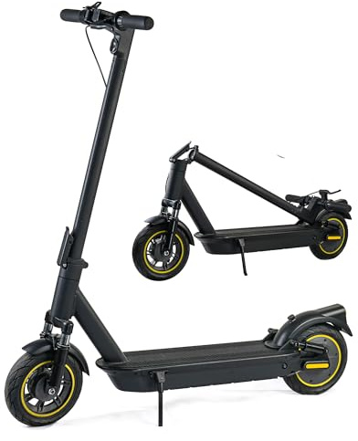 Sypeeot Trottinette électrique Pliable pour Adultes, autonomie de 25 à 40 km, pneus de 8,5 ou 10 Pouces, Double Suspension et Commande par Application (W4-Max)