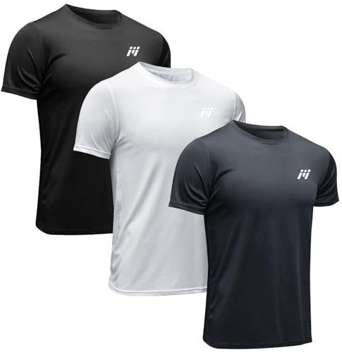 MEETWEE Camiseta Deportiva Homme, Manga Corta Camiseta Fitness Secado Rápido para Running, Gym 1/2/3/4 Pack