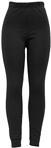 Ladies Thick Winter Thermal Leggings Fleece Lined Warm High Waist Size UK 16-22 (Black, 16)