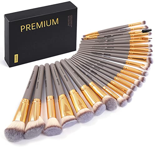 Makeup Brushes, MAANGE 25Pcs Makeup Brush Set Foundation Eyeshadow Blush Brush Blending Concealers Face Powder Eye Make up Brushes Set with Gift Box
