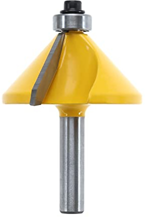 The Lord of the Tools Fraise à Bordure Biseautée à 45 Degrés avec Fraise à Chanfreiner à Tige 8mm Outil de Coupe de Bois Peu de Routeur de Coupeur Cannelure avec Roulement à Billes