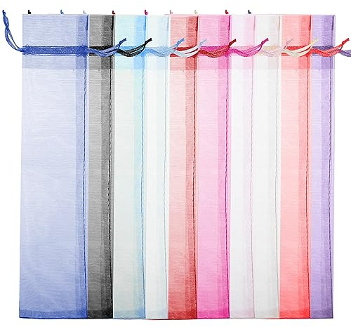 Toddmomy Bolsitas para Regalos 50 Uds. Bolsas De Abanico De Organza con Cordón Bolsas De Organza Coloridas con Cordón para Joyería De Dulces para Fiesta Recuerdo De Boda