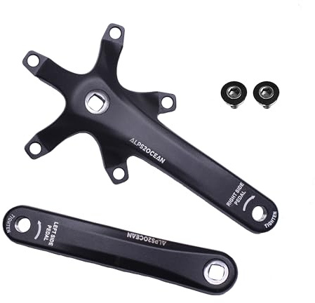Alps2Ocean Universal Bike Crank Arm,Square Hole Crankset,One Pair 140MM/152MM/160MM/165MM/170MM/175MM BCD 130MM Bike Crank Arms for City Bike,Road Bike,Folding Bike,Mountain Bike,Ebike