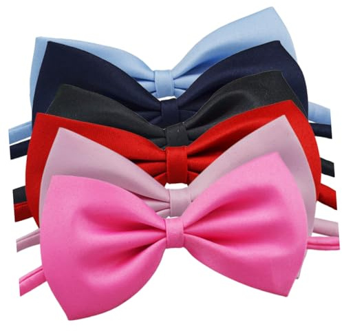 SHERCHPRY 6piezas Pajarita para Niño de Color Melocotón Marino y Negra para Decorar Vestidos Infantiles y Ocasiones Especiales