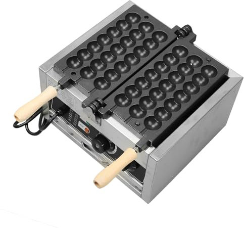 TSLVTA Gaufrier Commercial 1500W Gaufrier à Bulles Commercial Gaufrier Électrique avec Réglage de la Température et Contrôle du Temps Gaufrier à Crêpes Hollandaises for Café Restaurant
