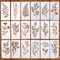 18 Stück Blumen Schablonen zum Malen, Wandgestaltung, DIY, Wildblumen, Scrapbooking Fotoalbum, Geschenkkarten, Wiederverwendbar