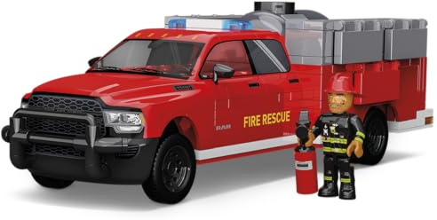 COBI Dodge RAM 3500 Fire Truck Building Set, 358 Pieces