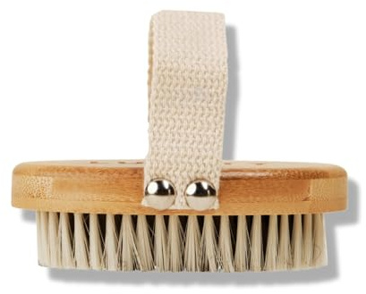Lumity Cepillo corporal de cobre, cepillo seco exfoliante con cerdas de nailon y cobre, para drenaje linfático y circulación, alisado de la piel