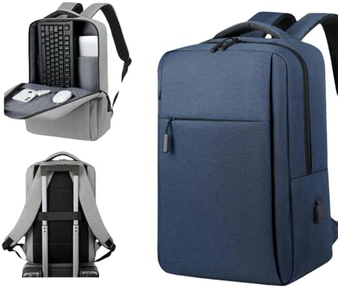 Gyios Zaino Backpack per Laptop Uomini da Uomo - Borsa Computer in Nylon Si Adatta A Sacche Regalo Viaggio Durevoli 15 E 17 Pollici-blu-15 Pollici