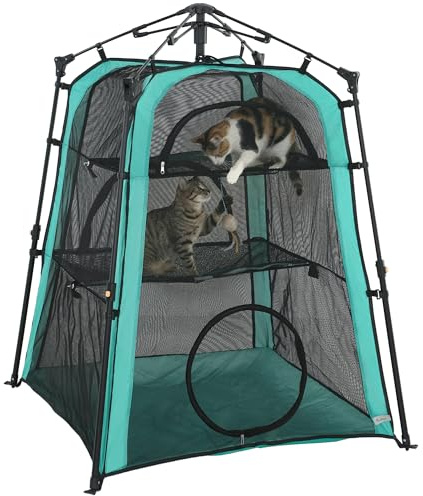 PawHut Catio Outdoor Indoor Cat Enclosure Extra Large Breathable Mesh