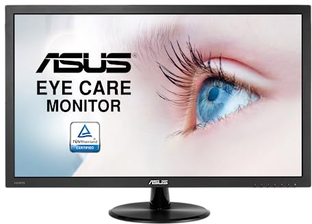 ASUS Eye Care VP247HAE | 24 Zoll Full HD Monitor | 60 Hz, 5ms GtG, Flimmerfrei, Blaulichtfilter | VA Panel, 16:9, 1920x1080 | HDMI, D-Sub