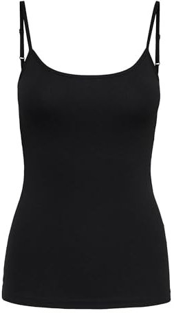 JDY Damen Top JDYAVA Singlet JRS NOOS, Black, XS