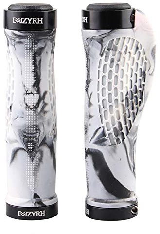 2 Stück Fahrradlenkergriffe, breiter Halt, ergonomische Fahrradgriffe aus weichem Gummi, doppelte Verriegelung, Griffe für Fahrrad, Mountainbike, BMX (weiß)