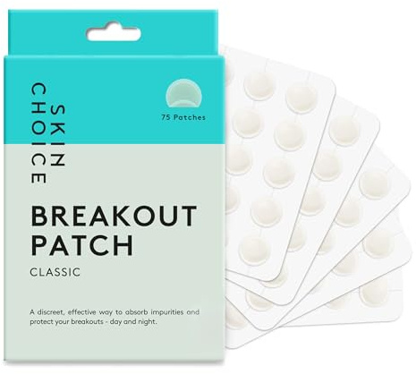SKIN CHOICE Pimple Patches – Breakout Spot Patches (Pack of 75) Hydrocolloid Patch, Blemish Stickers Spot Dots for Face, Vegan & Cruelty-Free - Korean Skin Care