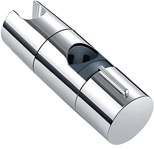 Joyoldelf Universal Handbrause Halterung, 19-25 mm Verstellbar Brausehalter Duschhalterung, Duschkopf Für Badezimmer, ABS Verchromt Duschkopf Halterungen, 45° drehbar Silber