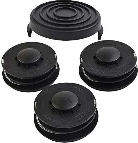 FUBESK 3XSpool Trimmerkopf + 1XSpools Abdeckung für EIN*HELL GC-ET 4530 Elektro-Rasentrimmer, 450 W