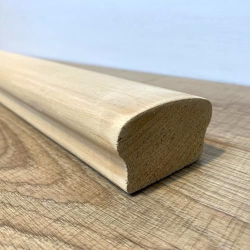 Offerta Corrimano per scale in legno di Kotò grezzo da trattare mm. 68x40 (cm. 130, grezzo da trattare)