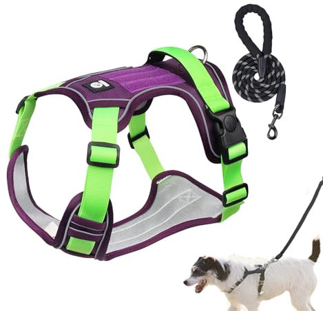 Hundegeschirr mit Griff, Hundegeschirr | Bequemes, Nicht ziehendes Haustiergeschirr, reflektierendes Hundegeschirr | Flexibles Hunde-Brustgeschirr, Hunde-Zuggeschirr für Outdoor-Aktivitäten
