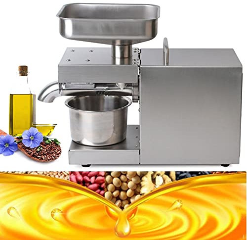 MEELRYD Automatisch Elektrische Ölpresse, 6000W Temperaturkontroll Ölpresse Maschine 304 Edelstahl Ölpresse Maschine Für Flachs Erdnuss Castor Hanf Perilla Samen Canola Sesam