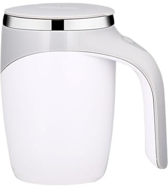 GIVOKE Automatic Stirrer Coffee Cup, 380ML Stainless Steel Self Stirring Coffee Cup for Coffee/Milk/Tea/Hot Chocolate (A)