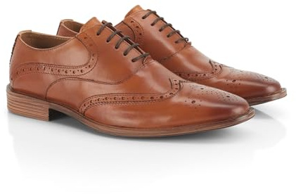 Catesby SC18231 Premium läderskor för män brogue formella bröllop extra vadderade skor för män, SOLBRÄNNA, 43.5 EU
