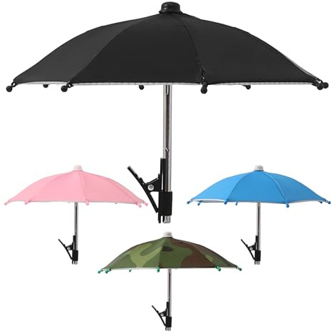 Tktouci 4pieces Cell Phone Umbrella | Adjustable Phone Umbrella Sun Shade | Multifunctional Sun Hood | With Clip | Portable Screen Shield For Car Camping Outdoor Beach Pool 19 Cm