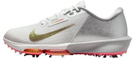 Nike Infinity Tour 2 Scarpe da golf (Summit White/Metallic Silver/Iron Grey/Nero), Bianco/Nero/Argento, 42.5 EU