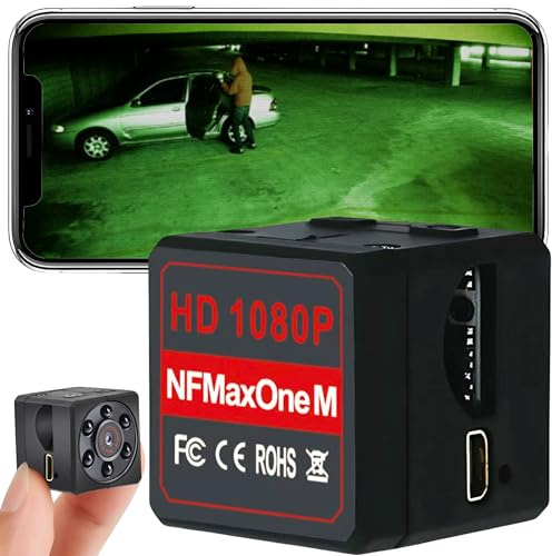 Mini Cámara Espía Oculta HD Sin WiFi - Camara Vigilancia de Coche con Visión Nocturna y Detección de Movimiento, Funciona sin Internet, Camara Vigilancia Sin WiFi, Cámara para Vigilar, MicroSD 32GB