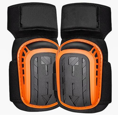 Zorplex 1 Par Rodilleras de Trabajo, con Espuma y Almohadilla de Gel, Rodilleras Profesionales con Ajustables Correas, Fácil Fijación, para Construcción, Jardinería, Alicatadores, Artesanos