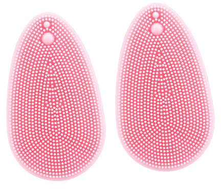 iplusmile 2 pièces Brosse Visage Silicone Nettoyante et Massante et Portable pour Nettoyage Profond et Soin Peau Maison et Voyage Couleur Rose