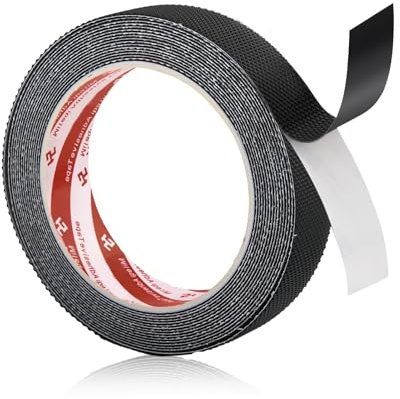 Cricket Bat Grip Tape Black Anti Slip Self-Adhesive Rubber Tape 2.5cm x 3m PEVA Handlebar Finishing Tape Texture Enhance Frictio Cushion Pad for Golf Club Bicycle Handrails Cricket Bat DIY