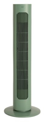 CREATE / AIR TOWER/Ventilador de torre oscilante verde sage/Programable, oscilación 70°, silencioso, diseño compacto, Ø 26 x 76,4 cm, 4 velocidades, 3 modos de funcionamiento, 50W