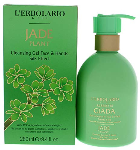 LErbolario Jade Plant Cleansing Gel Face and Hands Silk Effect for Unisex 9.4 oz Cleanser