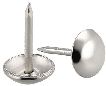 sourcing map Tachuelas clavos clavijas de tapicería de muebles 9mm/0,35 de diámetro cabeza de las Chinchetas de presión pulgar 45uds