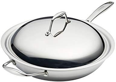 Tramontina Tri-Ply Clad 12 in Stainless Steel Wok