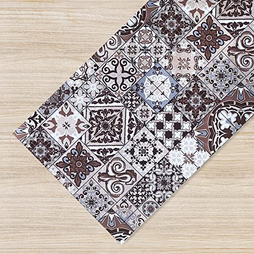 IlGruppone Tappeto Cucina Antiscivolo Made in Italy Passatoia Antimacchia Multiuso Corridoio Soggiorno Lavabile in Lavatrice - Beige - 50x100cm