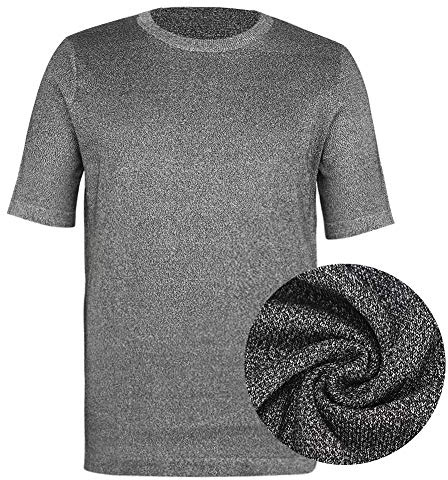 Vêtements de coupe de protection de niveau 5, vêtements de coup de poignard Slash T-shirt de sécurité à col rond supérieur anti-couteau utilisé dans divers scénarios(L)