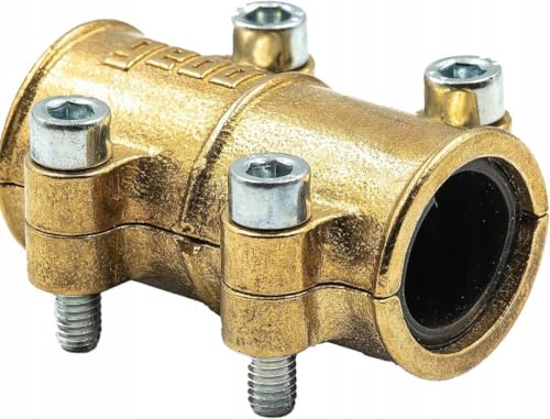 Gebo Collier De Réparation 28 mm DVGW – Collier En Laiton Avec Joint EPDM – Pour Tuyaux En Cuivre – Étanche Pour Eau Potable
