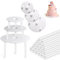 Vicloon Soporte Tartas, Tartas Apiladas de 3 Capas,Soporte de Plástico Tartas con 20 Varillas de Soporte,Bandeja para Tartas para Tartas Escalonadas, Reutilizable Tablero para Pasteles