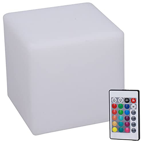 NOENNULL LED-Würfel-Nachtlicht – RGB 16 Farben, Würfel-Stimmungslampe mit Fernbedienung, wiederaufladbare Nachttischlampe, Nachtlichter für den Innenbereich, Hausbar, KTV, 10,2 cm