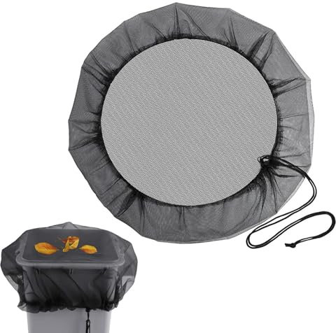 Flkiglm Filet pour Citerne De Pluie,Couvercle De Seau De Pluie, Filet De Baril Pluie, Filet De Protection pour Tonneau De Pluie, pour Tonneau De Pluie Anti-poussière, Anti-caduques, Anti-Moustique