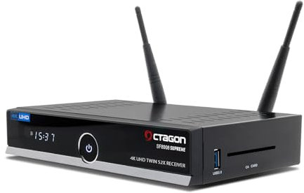 Octagon SF8008 V3 Supreme UHD 4K Récepteur Combo DVB-S2X MS & DVB-C/T2, E2, M.2, Dual WiFi SSD 1 To