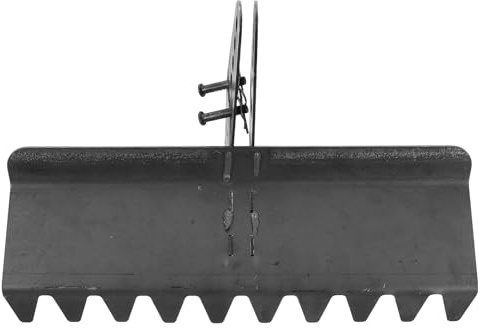 AKOOSY Rastrello Livellatore per Prato in Acciaio al Manganese Nero, Strumento per Livellamento Terreno e Radici Sane, per Giardinaggio e Prato