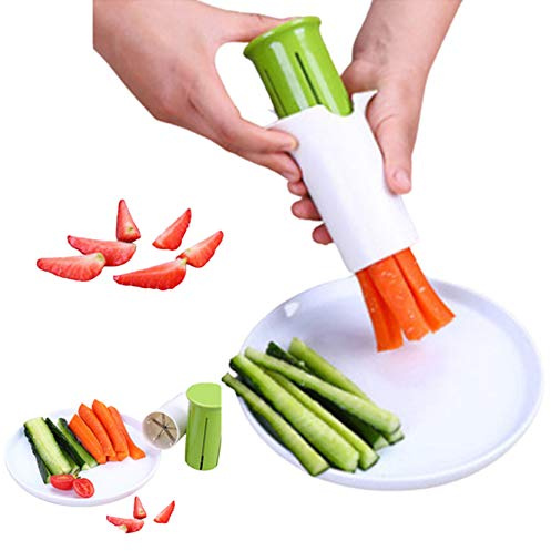 YOVQNMX Cucumber Strawberry Grape Slicer, Carrot Potato Cutter, Multi-Function Fruit and Vegetable Slicer, Salad and Pizza Fruit Dispenser