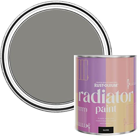 Rust-Oleum Grey Heat Resistant Radiator Paint in Gloss Finish - Art School 750ml