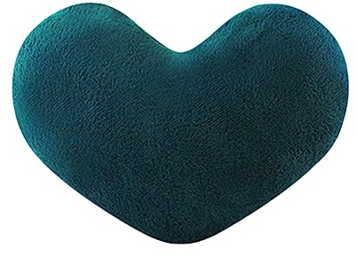46cmx32cm Herzkissen, Kuscheliges Plüsch Dekokissen Herzform Fotokissen Kuschelkissen Schmusekissen Dekoratives Kissen für Sofa Schlafzimmer personalisierte Geschenke für Freund, Freundin,Dunkelblau