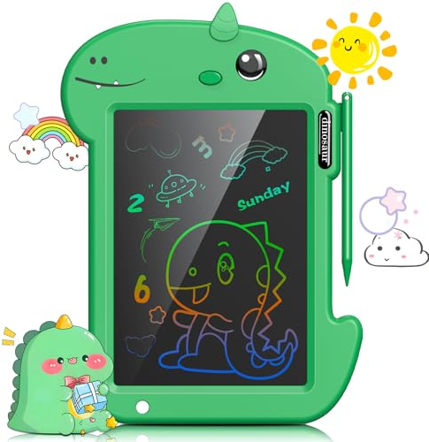 LCD Drawing Tablet for Kids Toddler Dinosaur Toys for 3 4 5 6 7 8 Year Old Boys Girls Birthday Gifts 8.8 Writing Tablet Drawing Pad for Kids Doodle Pad Drawing Board Travel Toys for Toddlers (Green)