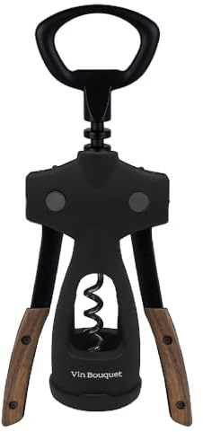 FID 1304 VB VIN BOUQUET Cavatappi ad Ali con Manico in Legno, Realizzato in Acciaio Inossidabile, Eleganza e Precisione in Ogni Sgancio