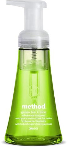 method schäumende Handseife, sanfte Reinigung für die Hände, Grüntee- und Aloe-Vera-Duft, gründliche Sauberkeit, 1 x 300 ml